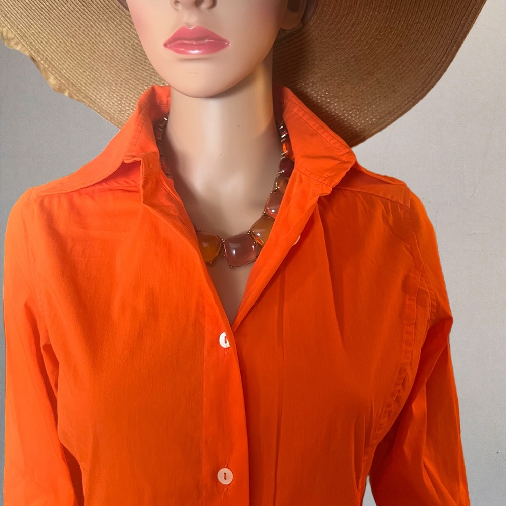 Dolce & Gabbana Orange Button-Down Shirt